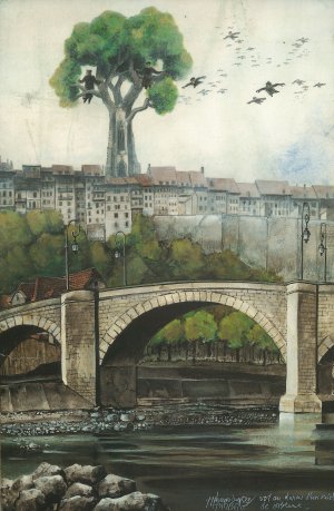 Photo JP Humbert -  Vol au dessus d un nid de corbeaux